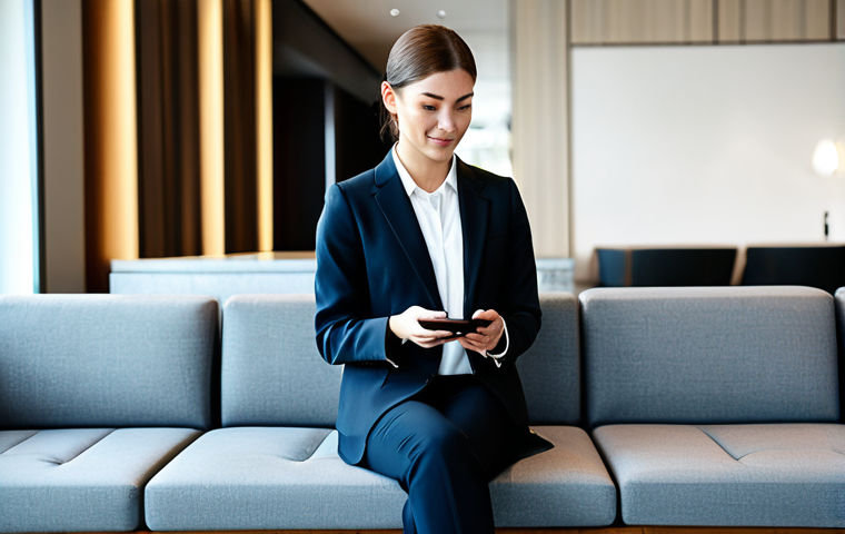 호텔 실무 트렌드 변화에 대한 대응법 - Prompt 1: Mobile Check-In Elegance**